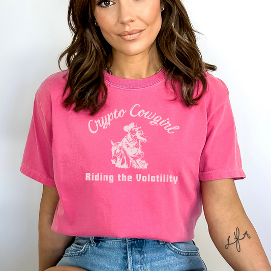 Crypto Cowgirl: Riding the Volatility Comfort Colors 1717 Unisex T-shirt
