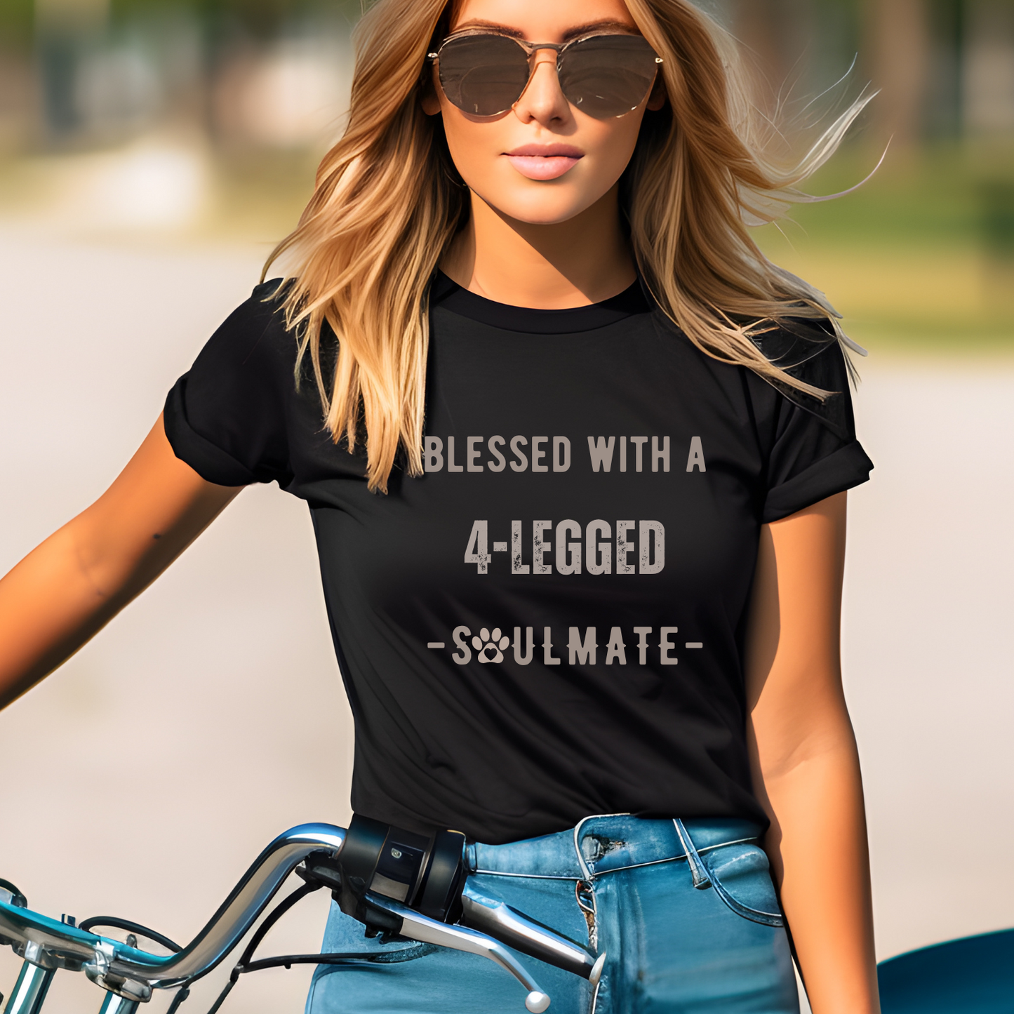 Blessed with a 4-legged Soulmate Bella Canvas 3001 Unisex Tee