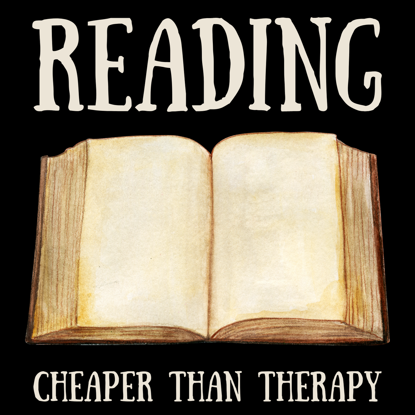 Reading Cheaper Than Therapy Bella Canvas 3001 Unisex Tee