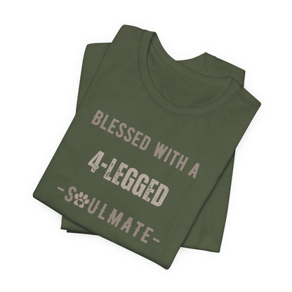 Military Green BC 3001 dog-themed tee