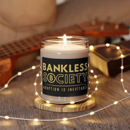 With our scented soy candle, light the way to digital currency adoption. Bankless Society. Adoption is inevitable.