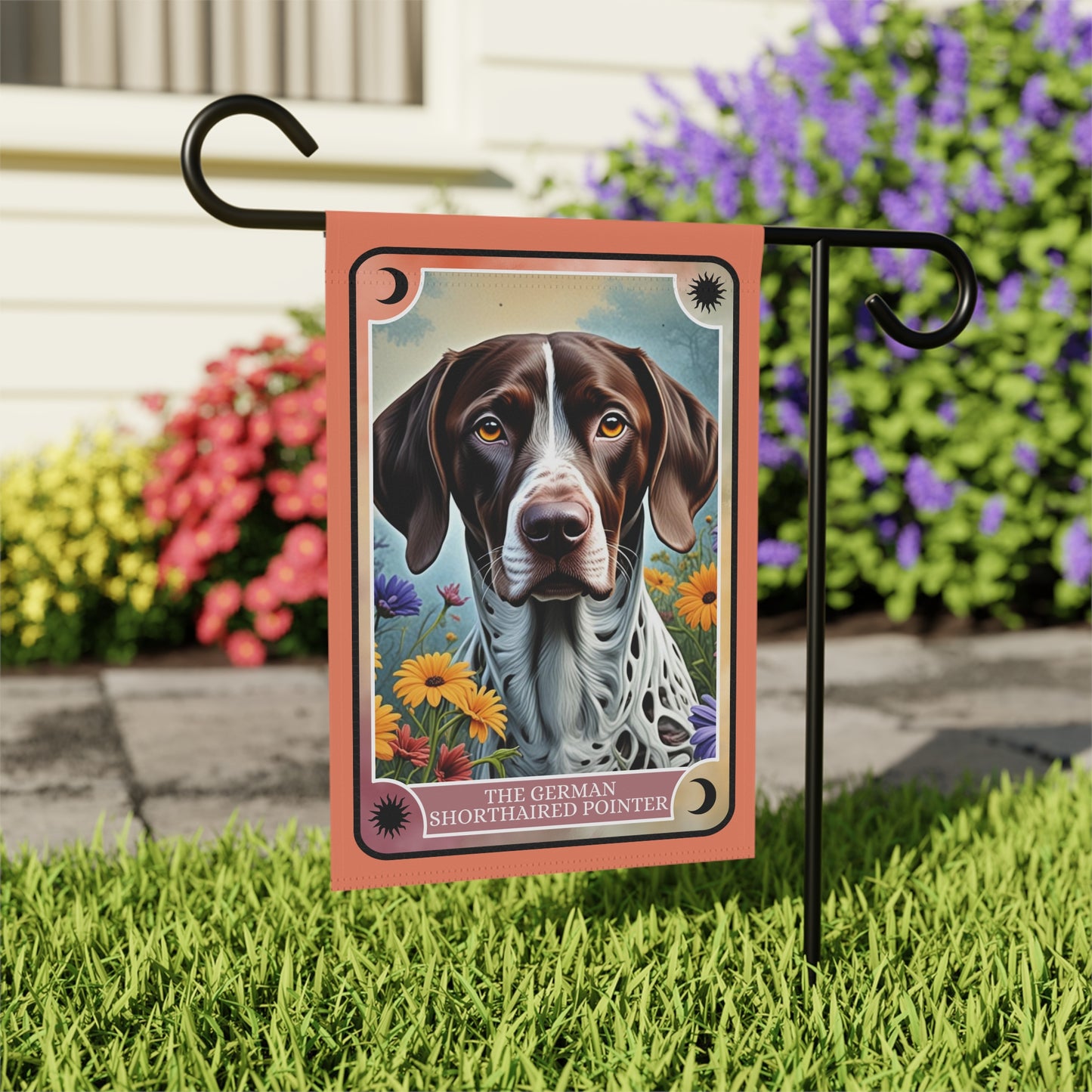 The German Shorthaired Pointer Tarot Card - Garden Flag, 12" x 18"