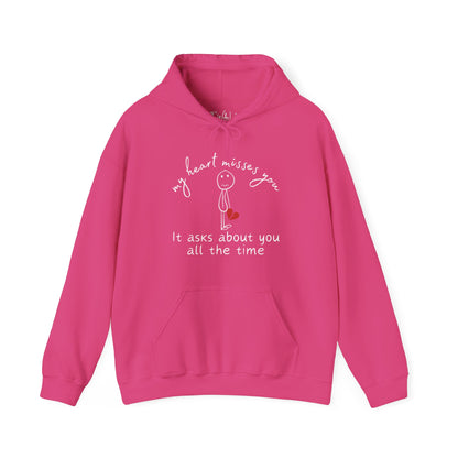 Gildan 18500 Hooded Sweatshirt, color: heliconia - hoodie for someone grieving a great loss.