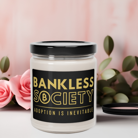 Scented soy crypto candle. Light the way to digital currency adoption