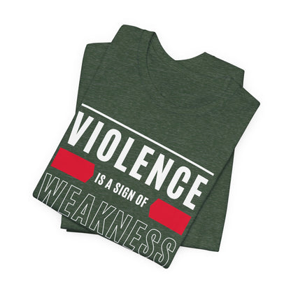 Heather Forest BC 3001 Women's anti-violence t-shirt. 