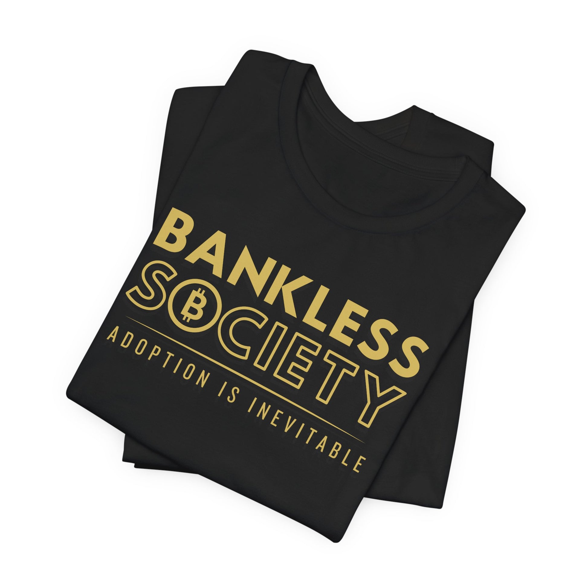 Black Bella Canvas 3001 unisex t-shirt. Bankless Society, Adoption is Inevitable