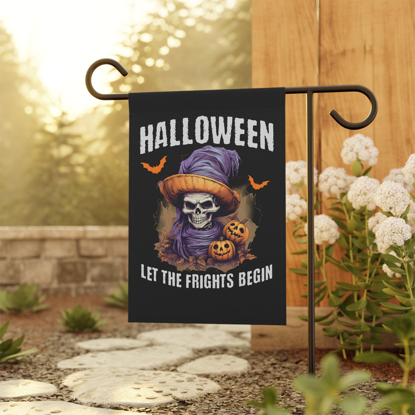 Halloween Let The Frights Begin Garden Banner