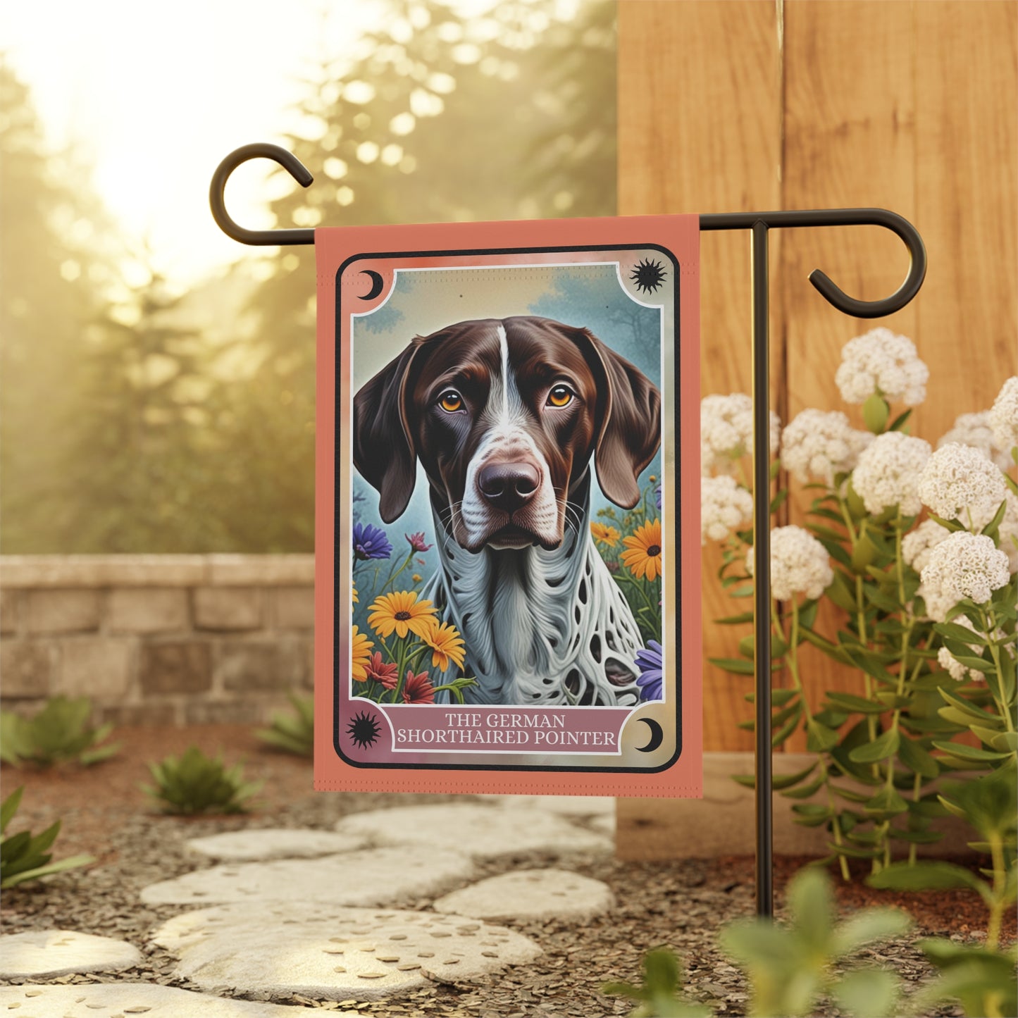 The German Shorthaired Pointer Tarot Card - Garden Flag, 12" x 18"