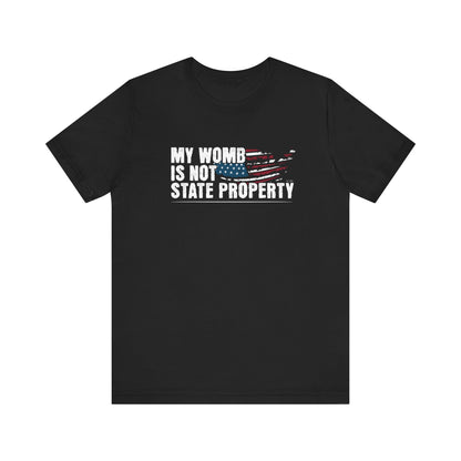 Black t-shirt that sends a powerful message to everyone you encounter and lets other women know they have an ally in the fight for reproductive freedom.