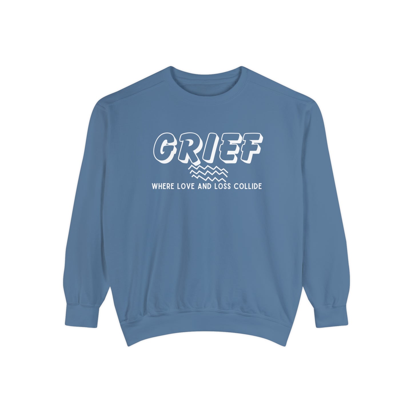 Blue Jean CC 1566 Sweatshirt. Grief, where love and loss collide