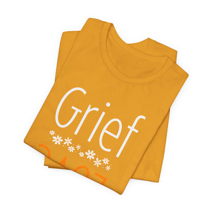 Mustard t-shirt: Grief over Love