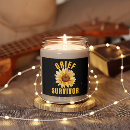 With a serene sunflower image and the encouraging words "Grief Survivor," this scented soy candle provides solace and comfort, reminding you that you are surviving, while allowing you to still take time and reflect on your great loss. 