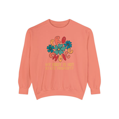 Terracotta color CC 1566 pro-choice sweatshirt