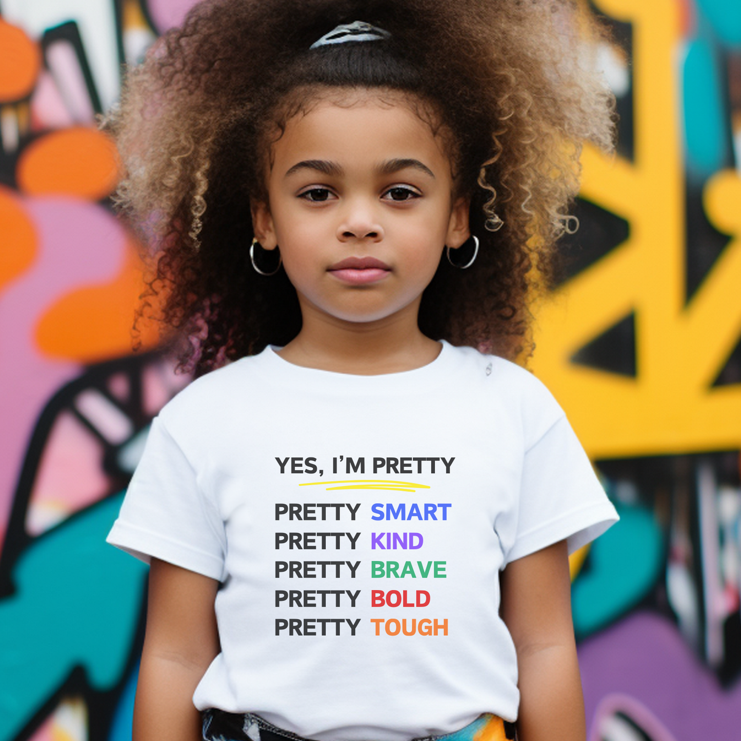 Yes, I'm Pretty Youth Bella Canvas 3001Y Tee