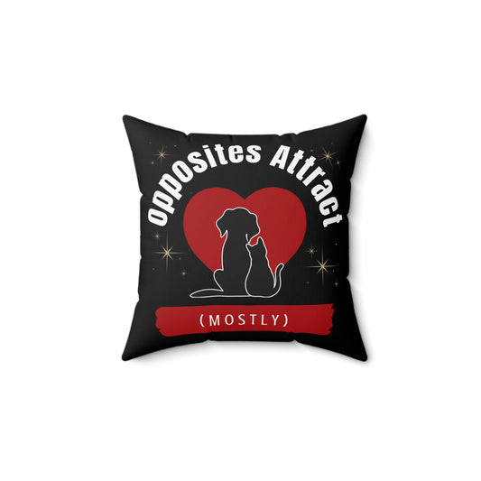 Opposites Attract Mostly - 14" Square Accent Pillow