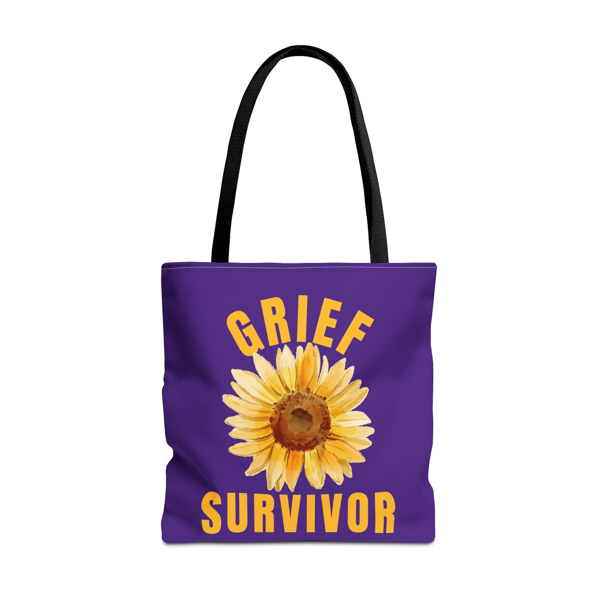 Purple Grief Survivor Tote. Available in 3 sizes and 5 handle colors. 