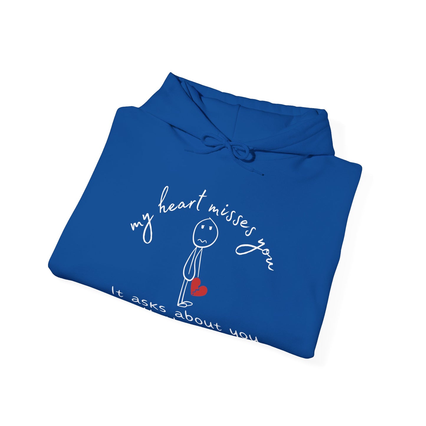 Royal Gildan 18500 hoodie sweatshirt. Emotional comfort sweatshirt during grief.