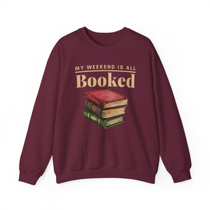 Maroon Gildan 18000 literary sweatshirt. 