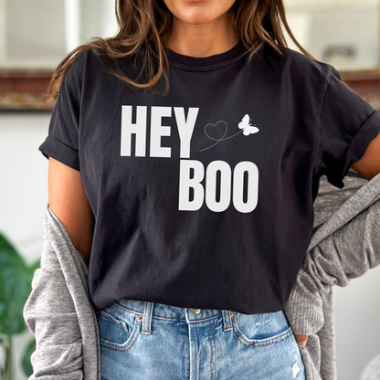 Black dog-themed tee from the Hey Boo Collection