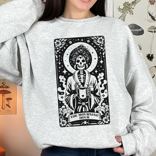 The Mourning Hour Tarot Card Gildan 18000 Sweatshirt