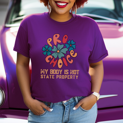 Pro-choice Bella Canvas t-shirt. Summer is here, and elections are not far off! Start spreading the message of the importance of women's reproductive rights now and through November. Matching Team Purple will certainly draw attention and open important conversations. 