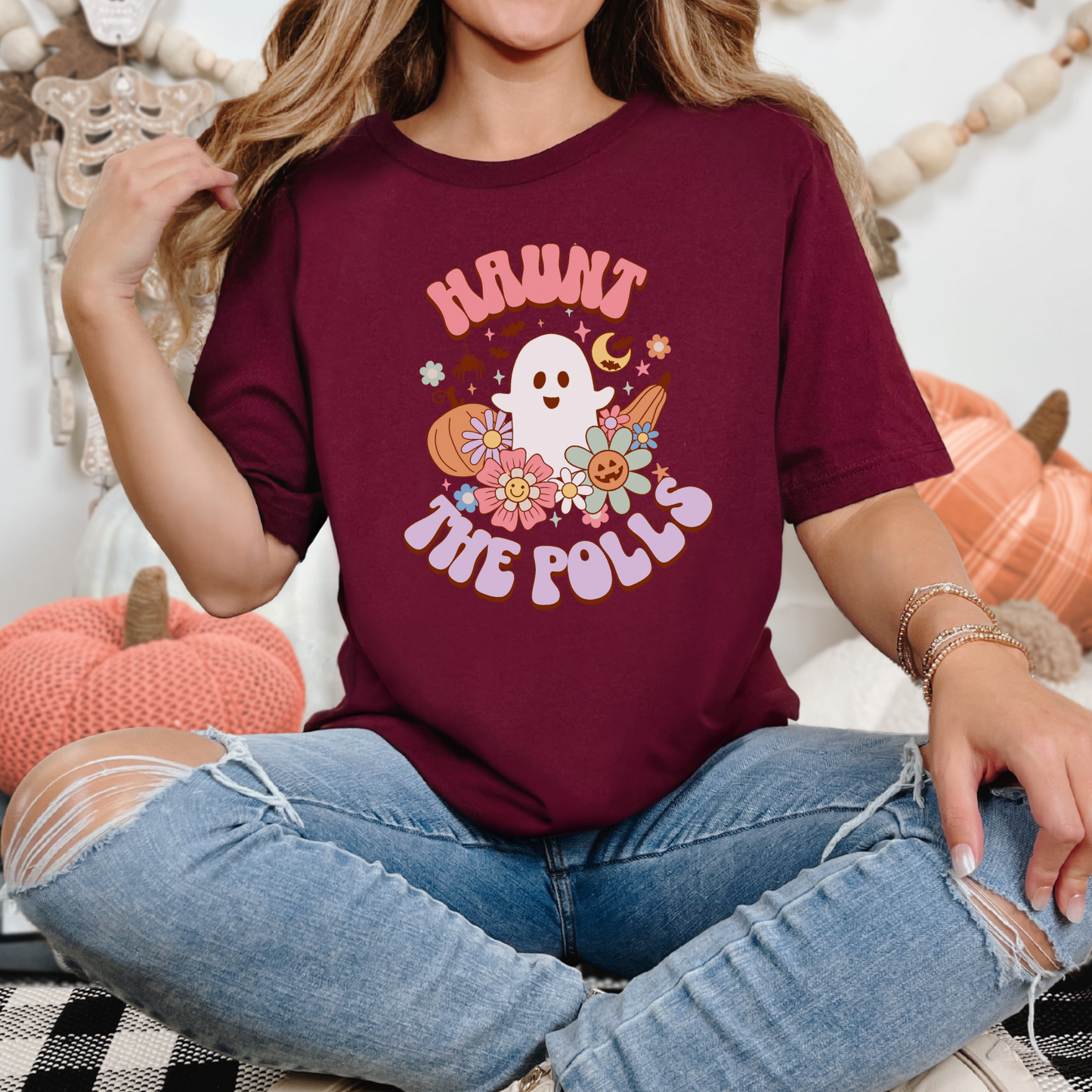 Haunt The Polls Bella Canvas 3001 T-Shirt