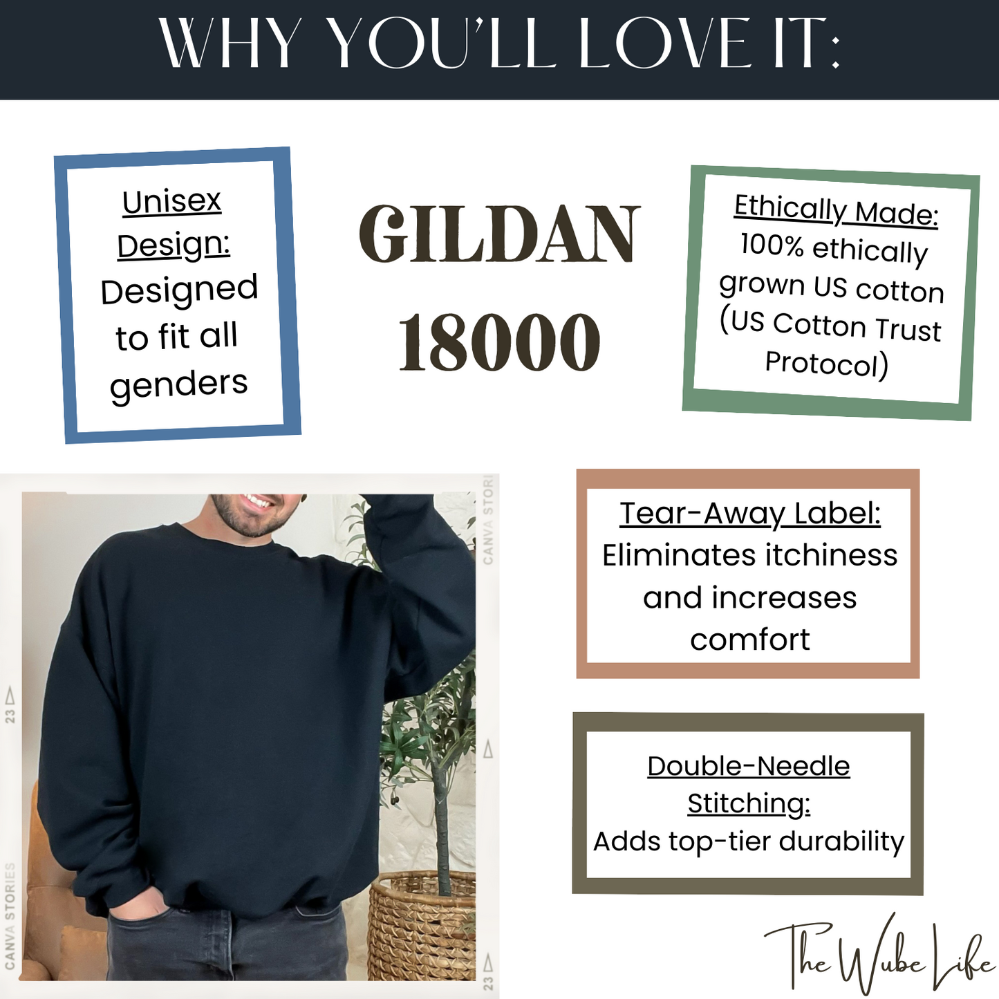 Anti-racism Commitment Gildan 18000 Mens Sweatshirt