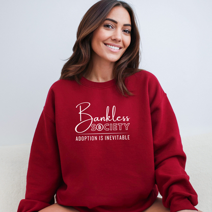 Garnet Gildan 18000 Bankless Society sweatshirt for crypto currency supporters
