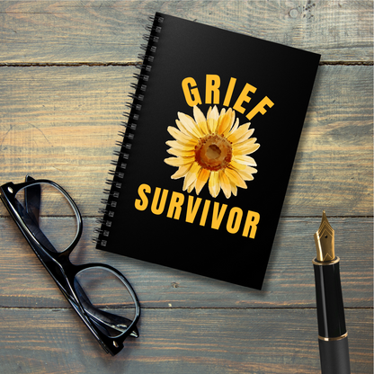 Grief Survivor Spiral Notebook, excellent gift for a grieving loved one to journal their thoughts and feelings, while coping with a death. 
