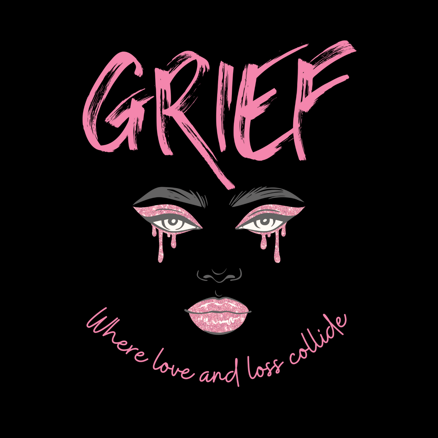 Grief Where Love and Loss Collide Crying Bella Canvas 3001 Unisex Tee