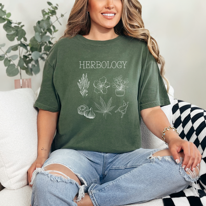 Whether you're attending Herbology class or simply love the magic of hogwarts, this Herbology tee is for you. Part of our Magical Studies Colleciton, this comfort colors shirt is in color Hemp.