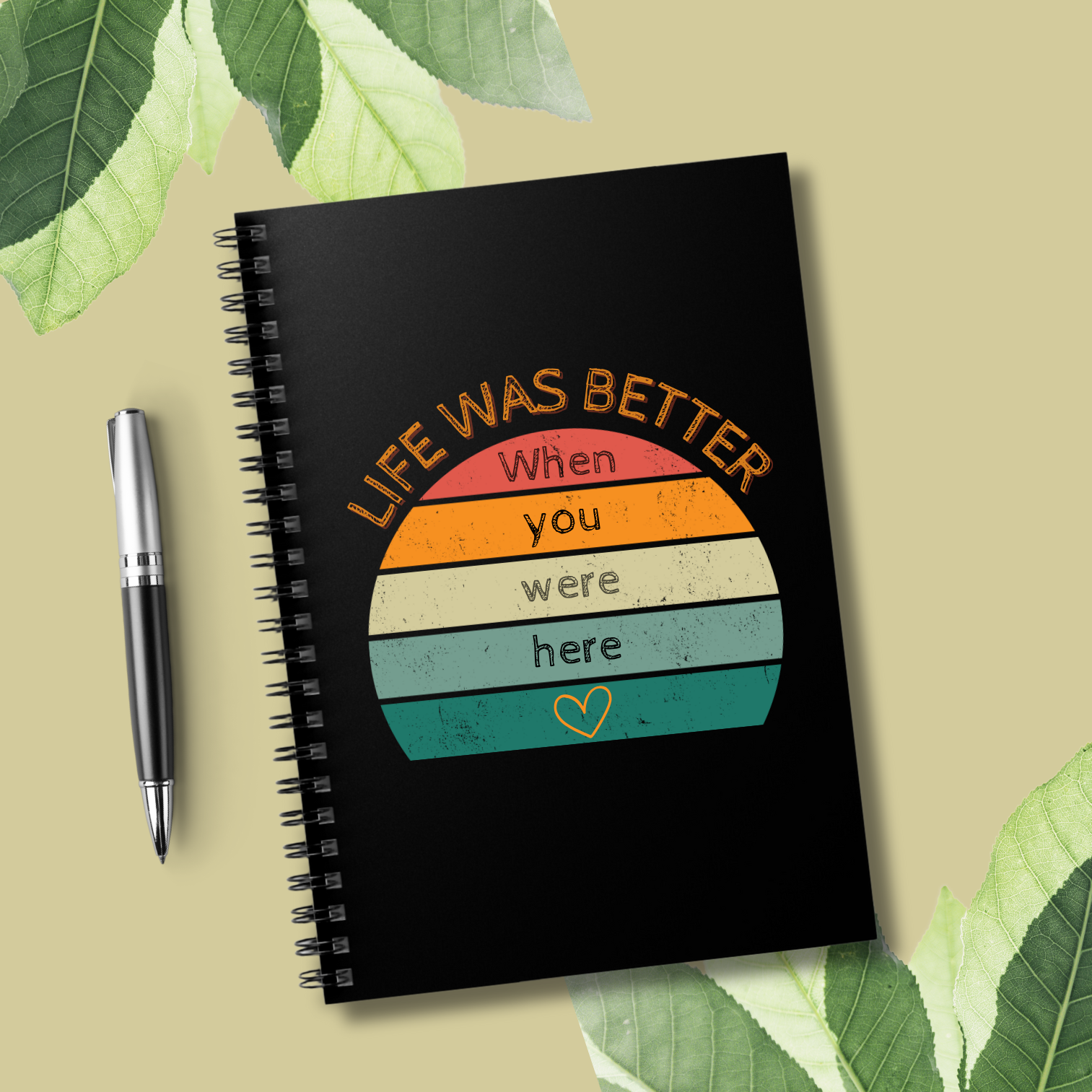 A lovely small spiral journal with a sweet tribute to your lost loved one. Useful for jotting down your thoughts, ideas and feelings, or just a beautiful design to remind you of your loved one as you take school notes, make helpful lists or just record simple daily reminders. 