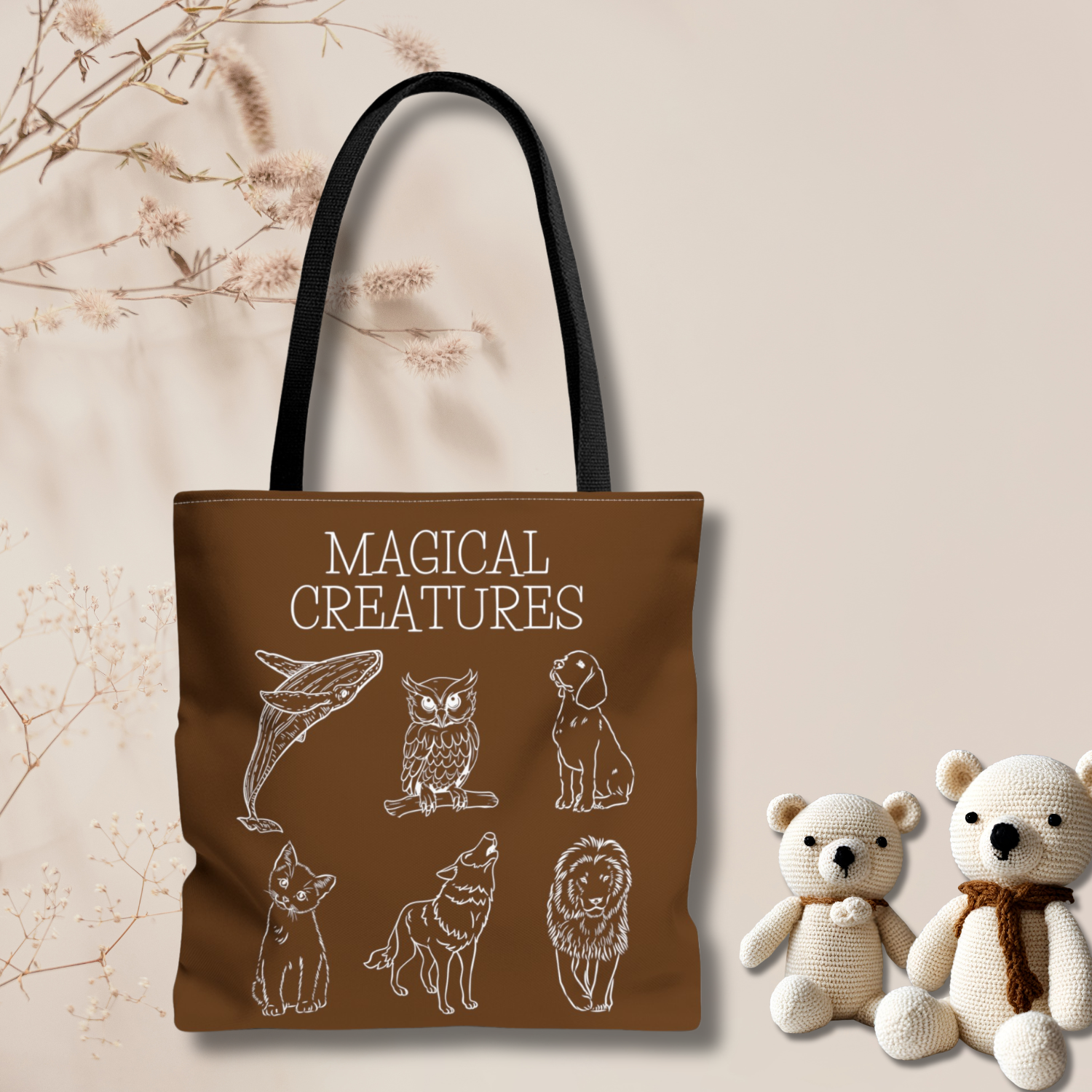 Enchant your errands with a Magical Creatures tote. 