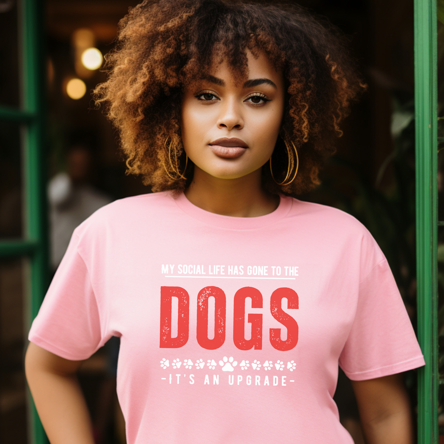 Pink funny t-shirt for the dog enthusiast in your life. 