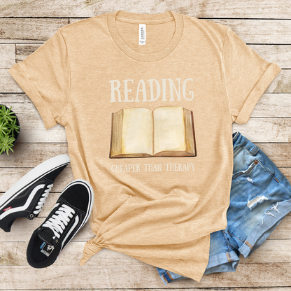 This sand dune-colored tee provides a witty message with the subtlety you often find in the dialogue of your favorite author