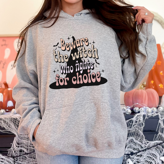 Beware The Witch Who Fights For Choice Gildan 18500 Hooded Sweatshirt