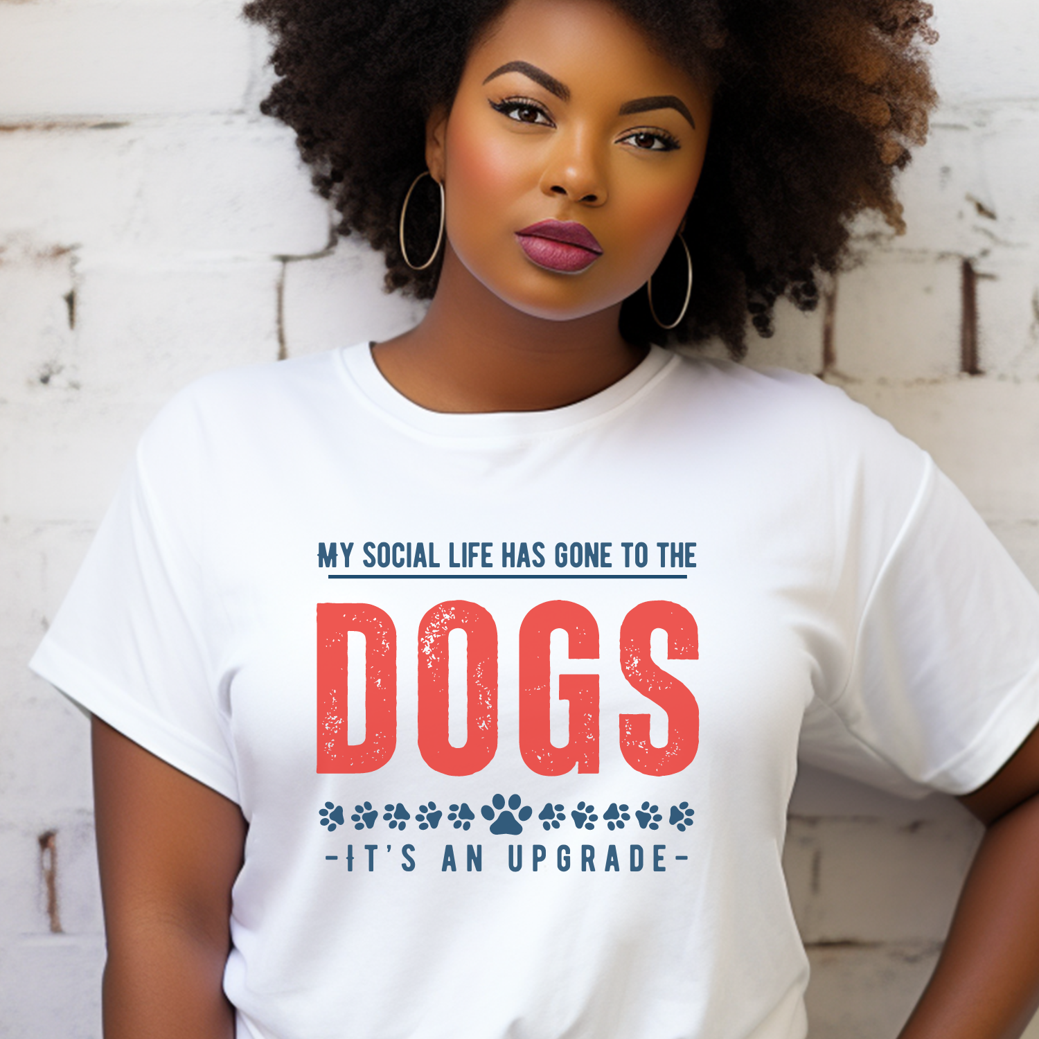 White Bella Canvas 3001 dog-lover t-shirt