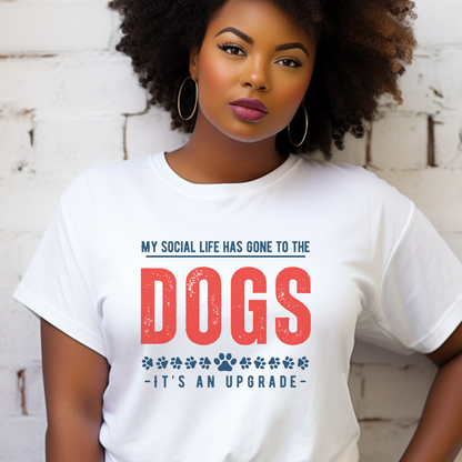 White Bella Canvas 3001 dog-lover t-shirt