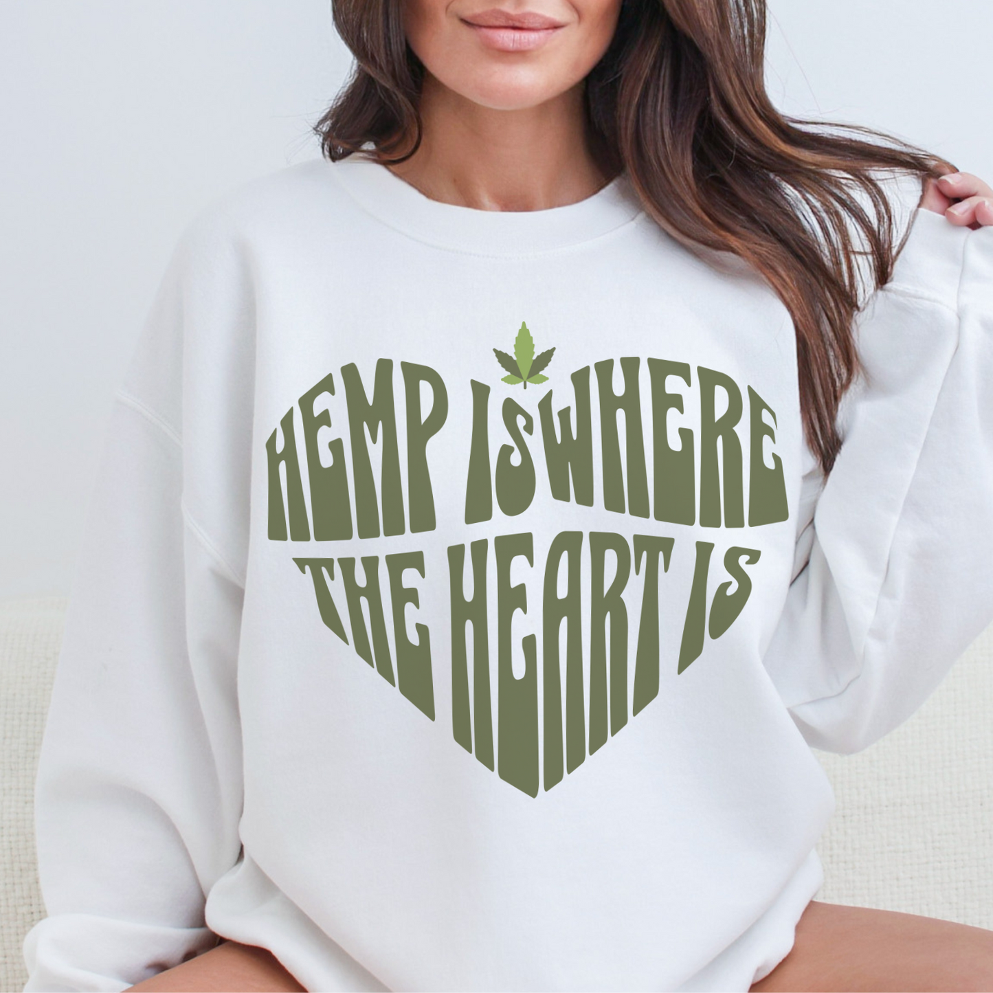 Hemp Is Where The Heart Is Gildan 18000 Sweatshirt