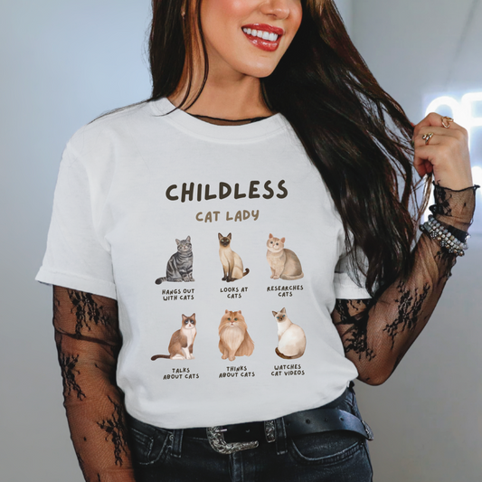 Childless Cat Lady Comfort Colors 1717 T-shirt