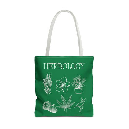 Our magical studies Herbology bag brings a touch of Hogwarts magic to your daily routine. Great for running errands, this bag is green with a white handle.