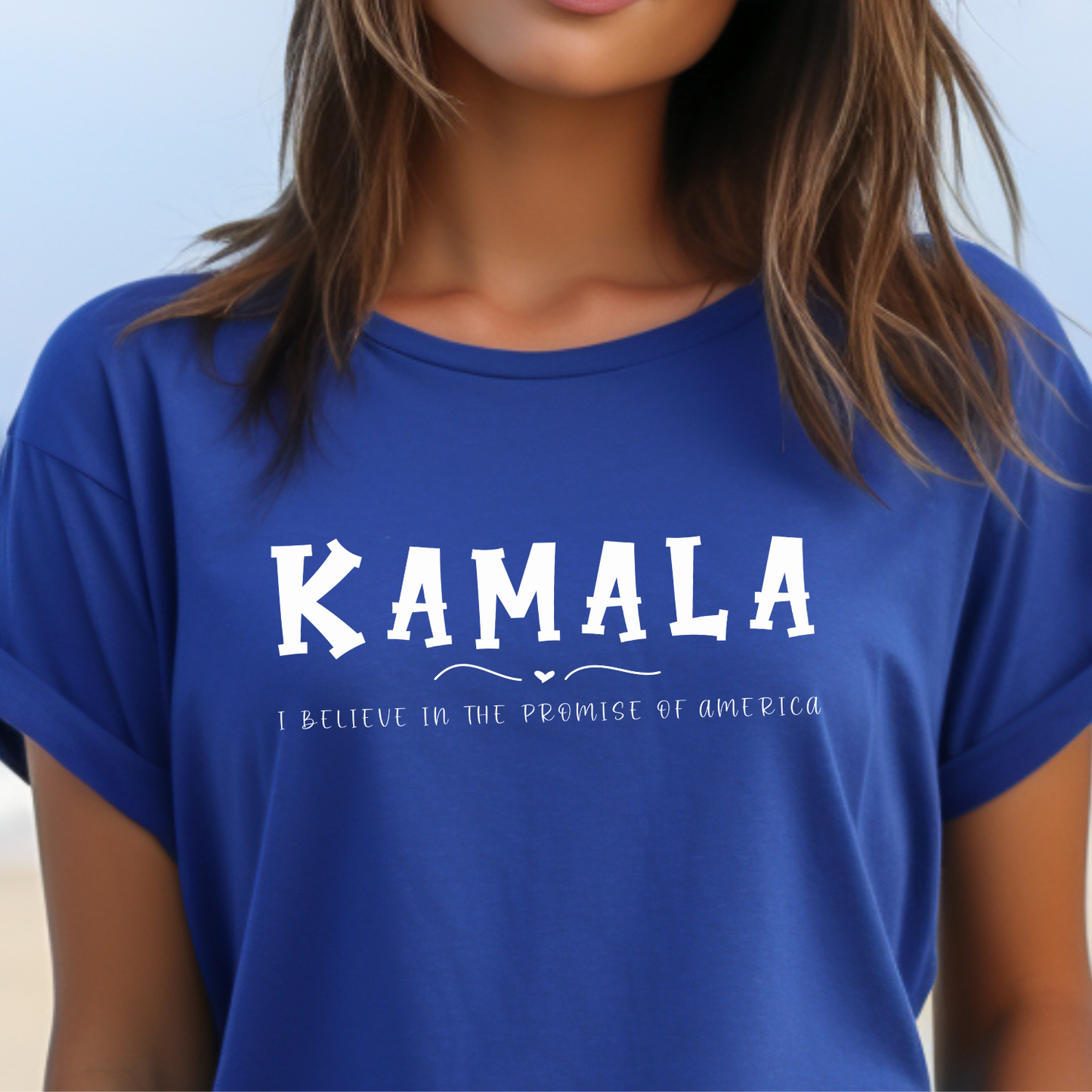 Kamala, I Believe In The Promise Of America Bella Canvas 3001 T-Shirt