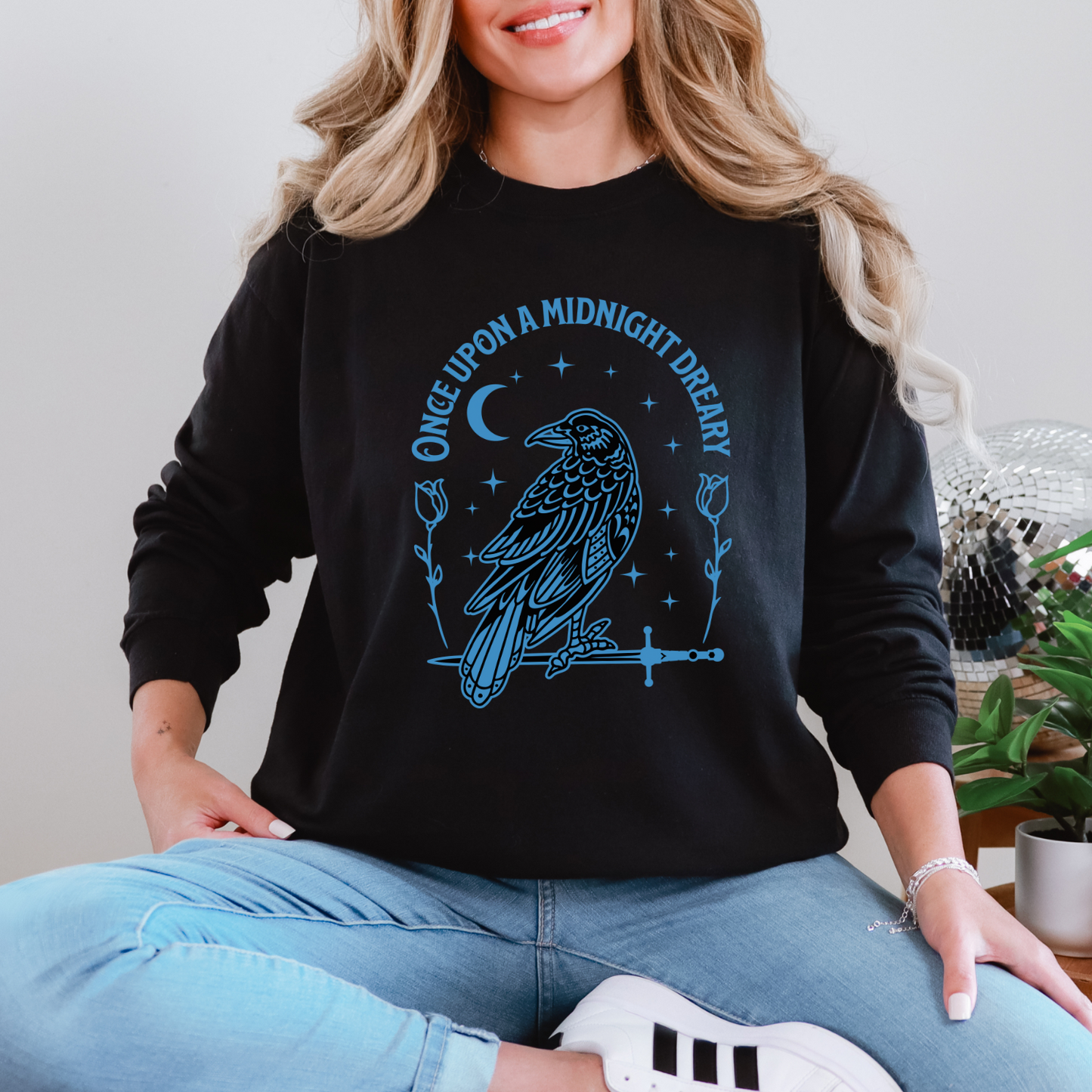 Once Upon A Midnight Dreary Comfort Colors Long Sleeve T-Shirt