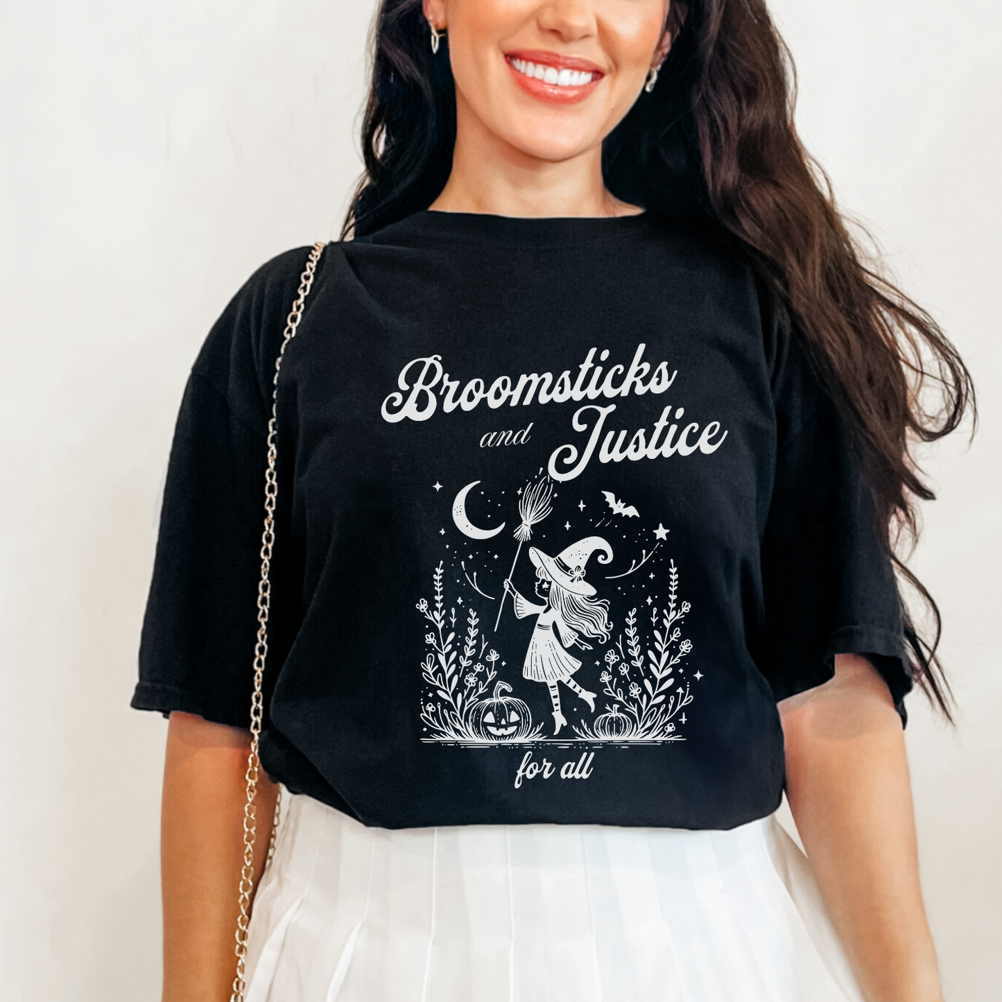 Broomsticks And Justice For All Comfort Colors 1717 T-shirt