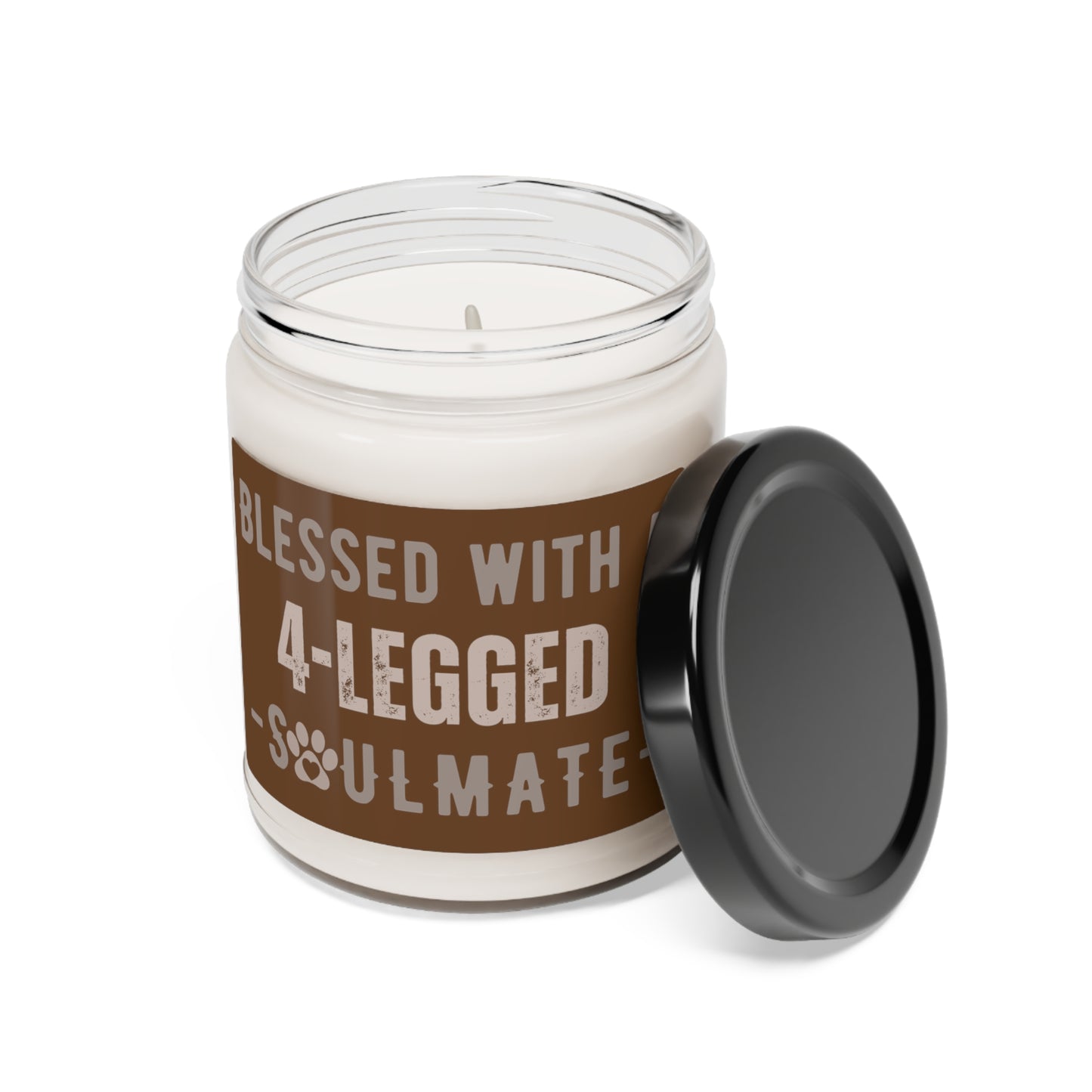 Blessed with a 4-legged soulmate candle, an excellent gift for the dog-lover in your life.