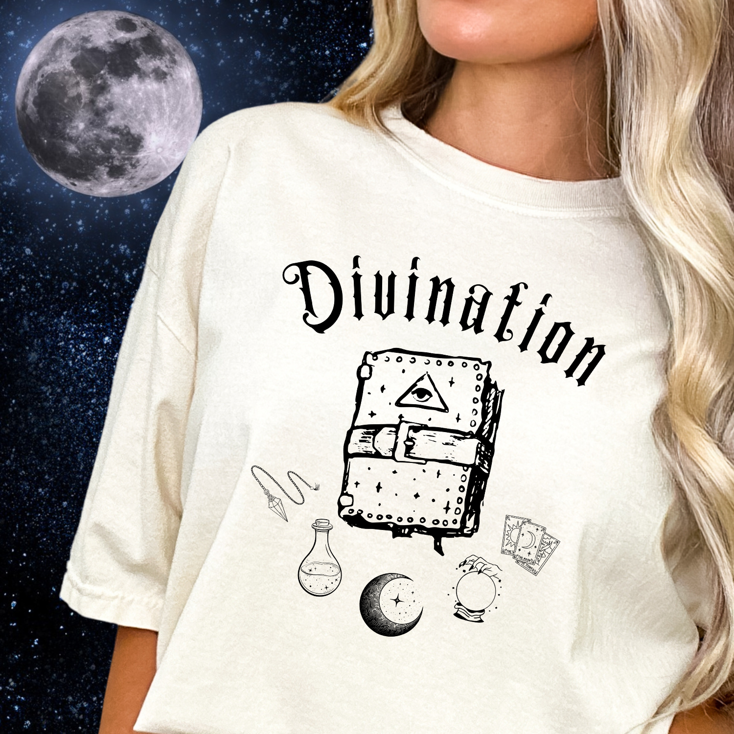 Ivory Divination Halloween Comfort Colors t-shirt, perfect gift for teachers, nurses and moms