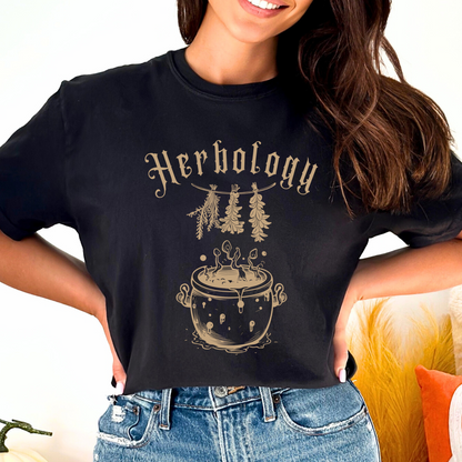 Black Herbology Comfort Colors Halloween t-shirt.