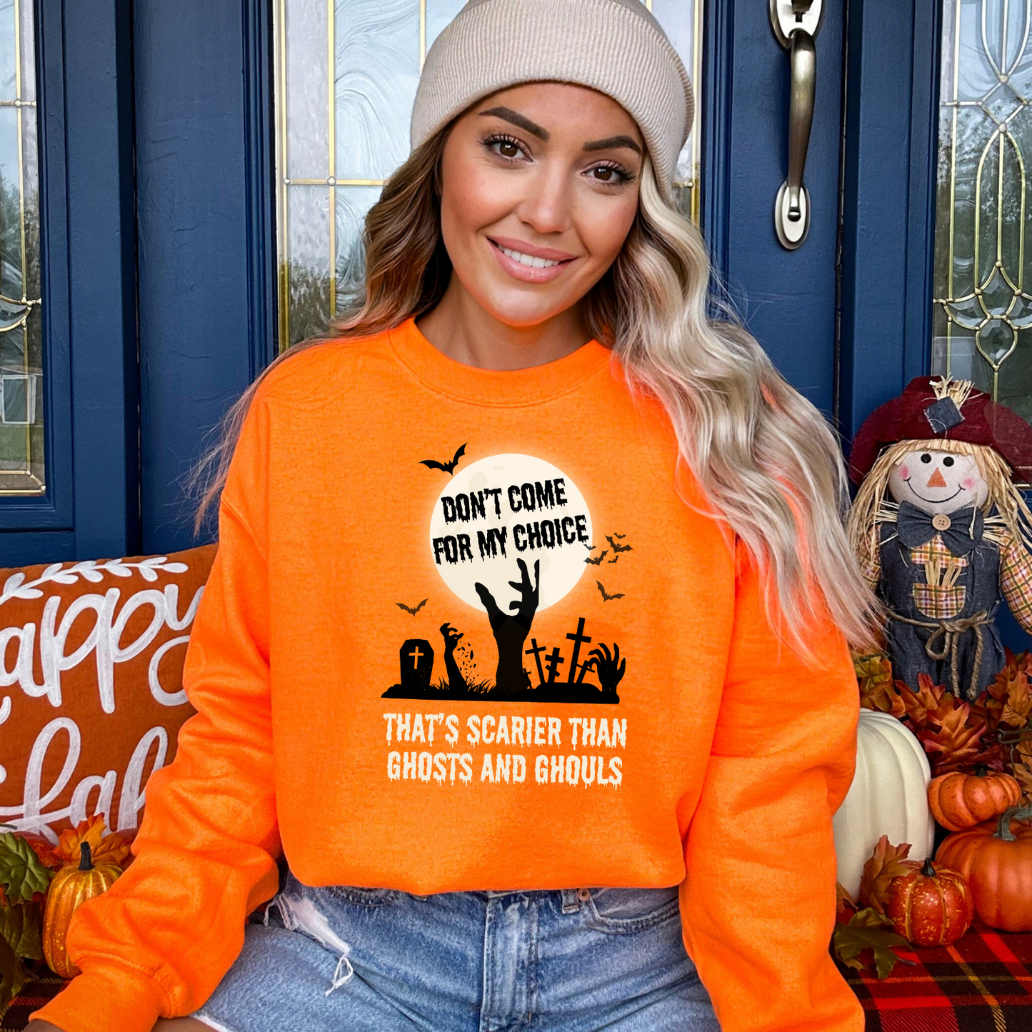 Don't Come For My Choices Halloween Gildan 18000 Sweatshirt