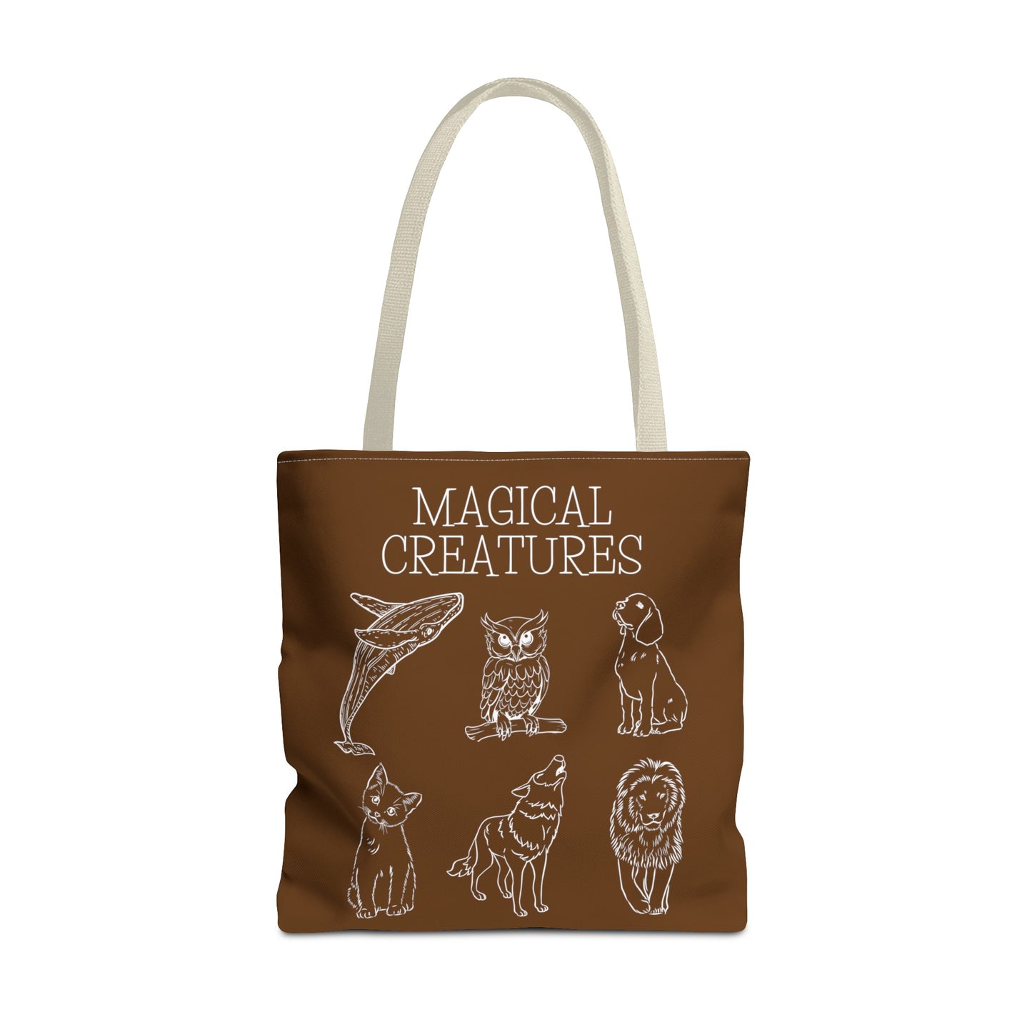 Take the spirit of Magical Creatures to school or work, when you carry your books or supplies in this charming tote. 