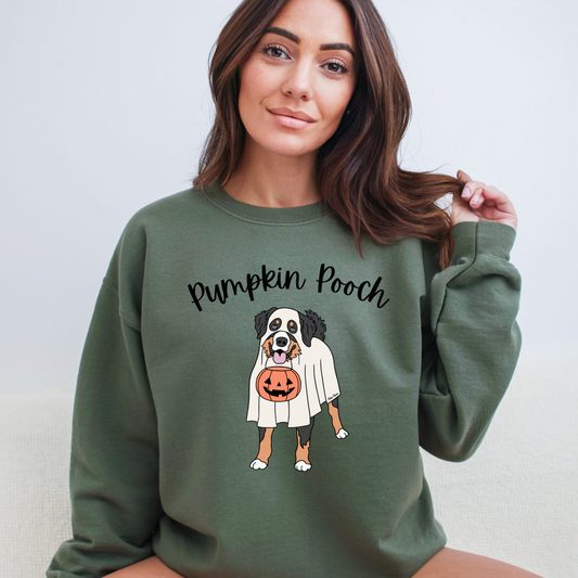 Pumpkin Pooch Halloween Dog Gildan 18000 Sweatshirt